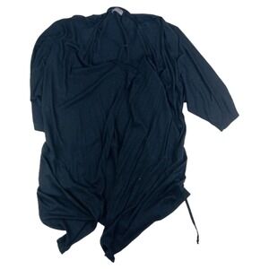 Michael Stars Black Supima Cotton Modal 6472 Cardigan Womens One Size Fits Most